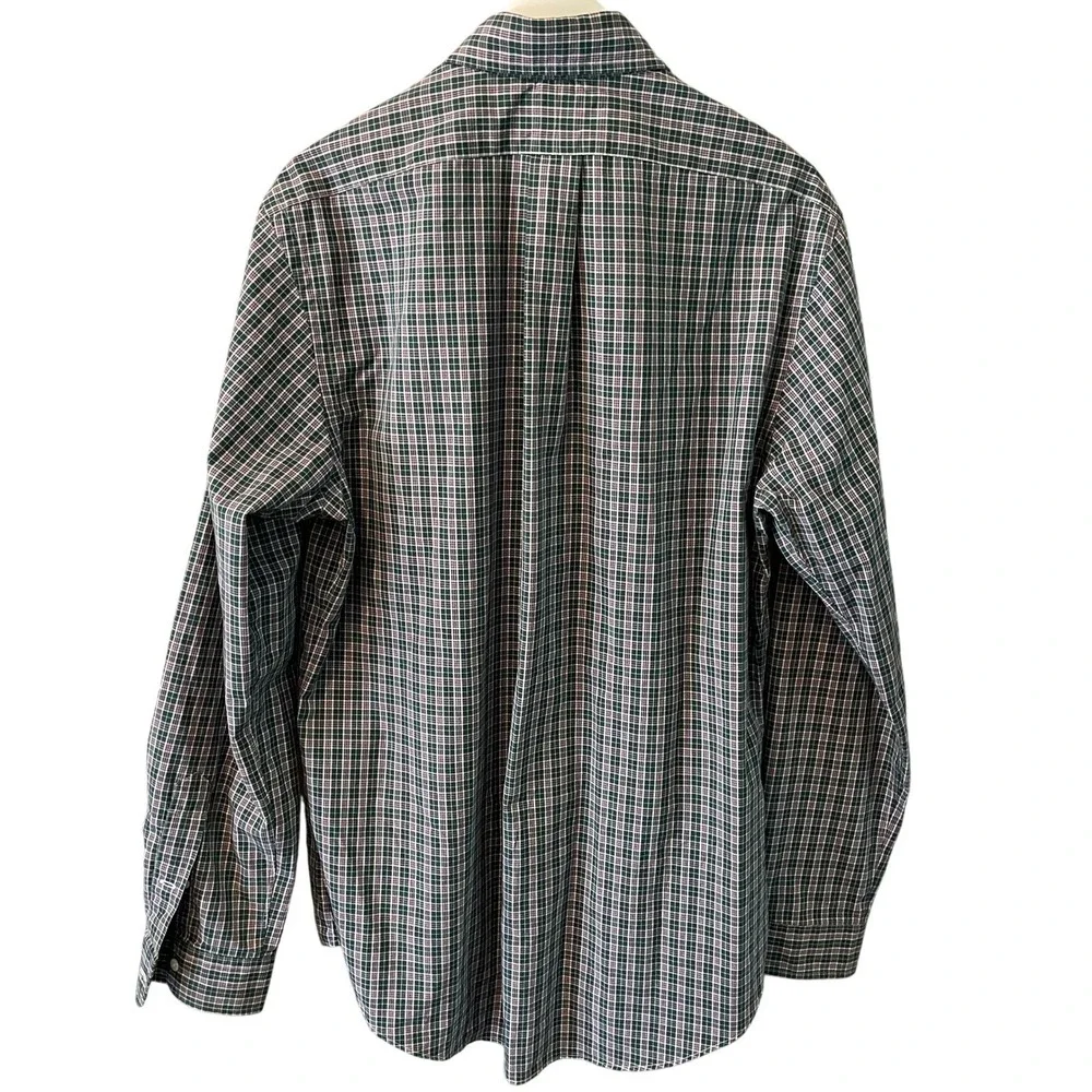 Polo Ralph Lauren Mens Custom Fit Plaid Button Down Shirt Navy Purple Large